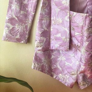 Fashion Nova | Pink Metallic short suit